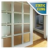 BdF 1pfrウィンドウフィルム非粘着つや消しプライバシーStatic Cling 39in X 07ft