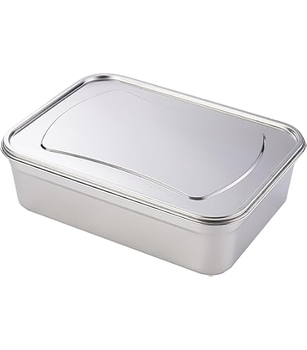 Amazon｜アイスクリーム容器 ステンレス製 ふた付 フードコンテナ 密閉