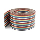 uxcell ジャンプワイヤ 40ピンリボンケーブル プラスチック製レインボーカラー フラット 1.27mm ピッチ