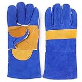 Beho-ヘビーデューティー溶接手袋革牛革プロテクター溶接手2サイズ-40cm