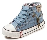 (コニーコニー) ConeyConey キッズ キャンバス シューズ ハイカット ジッパー 付...