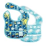 Bumkins Waterproof Starter Bib, Sea Friends/Whales Away (Pack of 2) by Bumkins [並行輸入品]