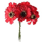 12本入りセット 菊の造花 ミニヒマワリ アートフラワー　造花花束 人工観葉植物 カラフル 手作りブーケ 装飾品 インテリア