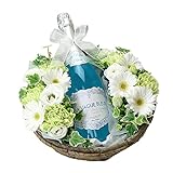 翌日配達お花屋さん ワインと花 ギフトセット 青色スパークリング ラ・ヴァーグ・ブルー