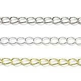 【UGSタイムセール】メタル チェーン キヘイ 3.5×5.0mm 1m ホワイトシルバー