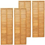 アイリスオーヤマ 【4枚セット】ルーバーラティス ML-618B　ブラウン　【幅60cm×高さ180cm】