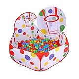 WINOMO Playpen Ball Pit KidsボールPlayポーリングテント幼児用Ball Pit withバスケットボールフープ