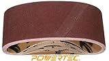 POWERTEC 110850 3-Inch x 18-Inch 180 Grit Aluminum Oxide Sanding Belt, 10-Pack [並行輸入品]