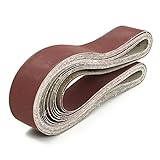 Generic 12pcs 5x120cm 36-400 Grit Alumina Abrasive Sanding Belts Self Sharpening Oxide Abrasive Belt