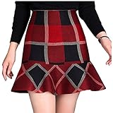 春の女性のファッションニットニットフィッシュテールスカートパッケージヒップバストのスカートのウエストスカートの女性 (レッド)