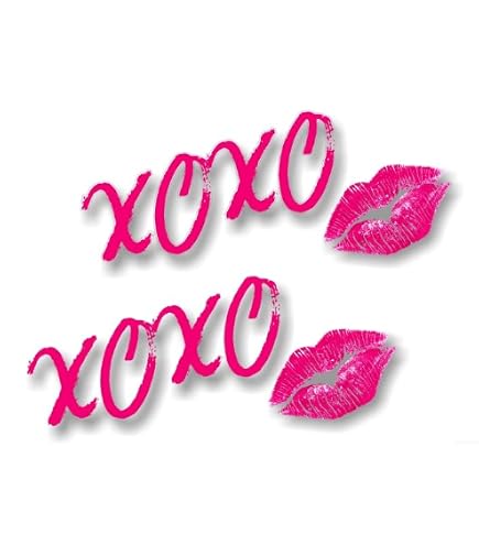 Kiss Mark Lips Decal Sticker, Playful Car Window Decor (5.75 Wide