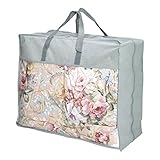 布団 花雅 羽根 バッグ入り掛カバー付 Ａ／ピンク