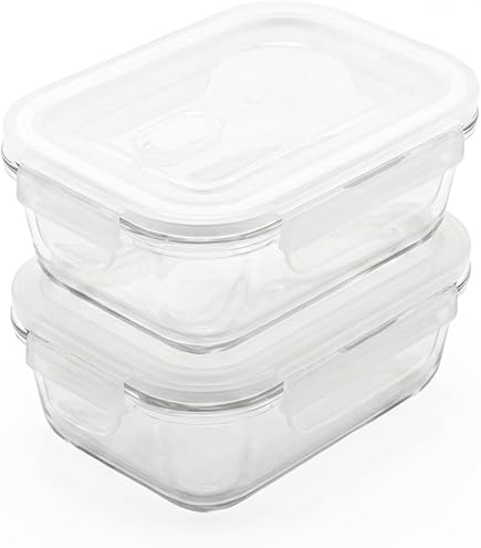 Amazon｜パール金属 保存容器 耐熱ガラス 角型 380ml 2個セット 蓋付