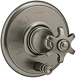 Kohler t72768 – 3 m-2bzアーティファクトrite-temp pressure-balancingバルブトリムwith押しボタン切替弁とProngハンドル K-T72768-3M-