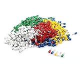 uxcell 絶縁スリーブ付棒端子　絶縁端子　チューブヘッド　配線コネクタ　1.5mm2 16AWG用　E1508　800個入り