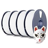 SUNLU 高速 PETG フィラメント 1.75mm 4kg バンドル、3Dプリンターフィラメント 4kg、1kg/スプール、4色パック、PETG ホワイト x 4パック