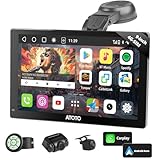 CarPlay/Android Auto ワイヤレス対応 9インチ携帯型ラジオカーステレオ、4G/32GB アンドロイド ヘッドユニット、1280*720 HD QLEDタッチスクリーン、Bluetooth 、FM、Wi-Fi、ミラーリンク、GPS カーナビ カープレイディスプレイ オーディオ オートバックス、カーオーディオレシーバー、マルチメディアシステム (P8PR)