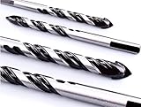 [オマヒット] ガラス タイル 用 ドリル ビット 4本 セット (6-12mm) (黒)