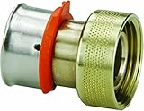 Viega 96171 PureFlow Zero Lead Bronze PEX Press Supply Adapter with 1-1/4-Inch by 1-Inch Press x Man