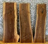 3-ナチュラルエッジブラックウォールナット壁/ Bookシェルフ木製スラブT : 1」、W : 10」、L : 24 1 / 8 " – 8022,8053,8084