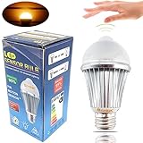 LED 人感センサーライト 探知距離5-8M 探知ビーム120° 自動点灯/消灯 E26口金 7W/650lm (75W相当) 電球色2800K 点灯時間30 s 正門後車庫階段玄関トイレ廊下ベランダ