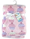 "First Steps" Luxury Soft Fleece Baby Blanket in Cute Cupcake Design 75 x 100cm for Babies from Newb