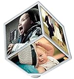 MIRACLE 電動 回転 ３D 立体フォト フレーム スタンド ライフ キューブ 写真 アルバム 子供 思い出 MC-LIFOTHO