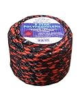 T.W. Evans Cordage 31-102 .375 in. x 50 ft. California Truck Rope Polypro Rope in Black and Orange