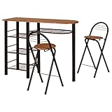 ハイテーブルセット　ブラック　CT-1200(BK)　 【送料無料】（ダイニングテーブル、椅子、チェアー、テーブル、キッチン）