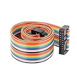 uxcell　ジャンパーワイヤ　IDCフラットケーブル　リボンケーブル　オス-オスコネクタ　20ピン　20ウェイ　66cm長さ