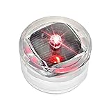 JUST style ソーラーLEDガーデンライト 自動充電 自動点灯 防水 レッド1個 点滅タイプ