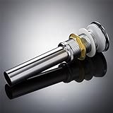 Hiendure® Solid Brass 1 5/8" Bathroom Faucet Vessel Vanity Sink Pop up Drain Stopper Without Overflo