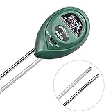 MacDoDo 3-in-1 Soil Moisture Meter, Light and PH acidity Tester, Plant Soil Tester Kit, Great For Ga