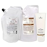 シュワルツコフ BCクア カラースペシフィーク シャンプー 600mL + トリートメント 600g + プロテクションスムース 120g 詰め替えセット