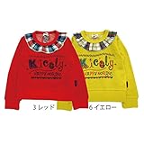 【SiShuNon/Kiccoly】ロゴプリントショート丈トレーナー キッコリー ロゴ プリント ショート丈 トレーナー 130 3 レッド