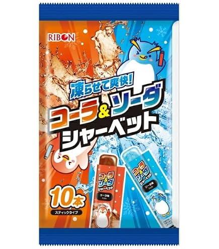 Amazon.co.jp: ◇リボン 果汁100％フローズンシャーベット 9本【16個