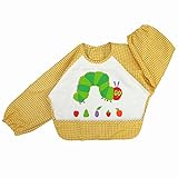 (エリックカール)ERIC CARLE 長袖エプロン ベビー はらぺこあおむし 防水 イエロー F