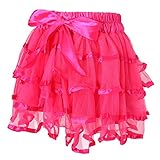 Lovoski ガール　レース　ショート　スカート　子供　プリンセス　ファッション　ソリッド　カラー　ポンチョ　　誕生日　プレゼント　全5色 - ローズ