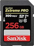 SanDisk 256GB Extreme PRO SDXCカード SD カード V90メモリーカード 8K 4K フルHDビデオ 最大300MB/秒 衝撃 温度 防水 X線防止 UHS-II クラス10 U3