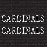 セットの2 Cardinals byアイロンラインストーンクリスタルTシャツJubileeラインストーン