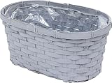 大橋新治商店 フラワーアレンジメントに 竹製フラワーベース Gris オーバル 4号W 29×17×13cm 25-534