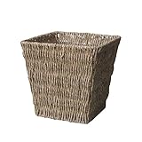 定番バスケット　シーグラスカゴ　6寸角タイプ　縦型鉢カバー　ナチュラル　3-1003