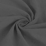 綿 麻 コットン リネン の 布 DIY 手芸用 綿 麻 生地 無地 単色 【長さ 1m 2m 3m 4m 幅155㎝】 (1ｍ,ダークグレー)