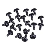Decora 10 Pairs 18mm Solid Black Safety Eyes for Beardollplush Animal(20 Pcs) [並行輸入品]