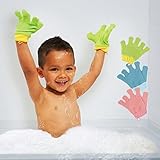 ベビーコットンウォッシュミットグローブ風呂入浴楽しい練習によって自己洗浄