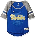 NBA Girls 7 – 16 Golden State Warriors hi-loラグランTシャツ、S（7 – 8）、ブルー