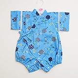日本製 甚平ロンパース 男の子 トンボ 70ｃｍ/80ｃｍ　（720940） (80cm)