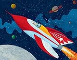 Oopsy Daisy Rocket Man Stretched Canvas Wall Art by Max Grover, 18 by 14-Inch [並行輸入品]