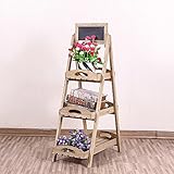 屋内の花のスタンド三層のソリッドウッドの花の棚花屋の花のポットのラック