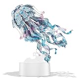 Piececool 3Dパズル 大人用 クラゲナイトライト USBプラグ付き 海洋動物 3Dメタルモデル 組み立てキット 趣味 DIY 組み立て アート&クラフト
